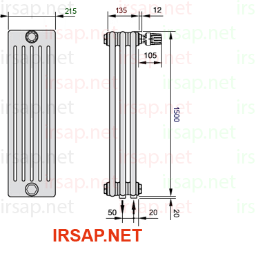 Радиатор IRSAP Tesi 61500/3 T25 CL 01